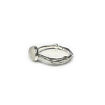 Load image into Gallery viewer, Moonstone and Sterling Silver Twig Ring
