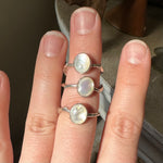 Load image into Gallery viewer, Mother of Pearl and Sterling Silver Twig Ring
