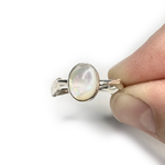 Load image into Gallery viewer, Mother of Pearl and Sterling Silver Twig Ring
