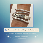 Load image into Gallery viewer, Jewelry Workshop: Hammer-Textured Silver Rings at VERNON STREET STUDIOS
