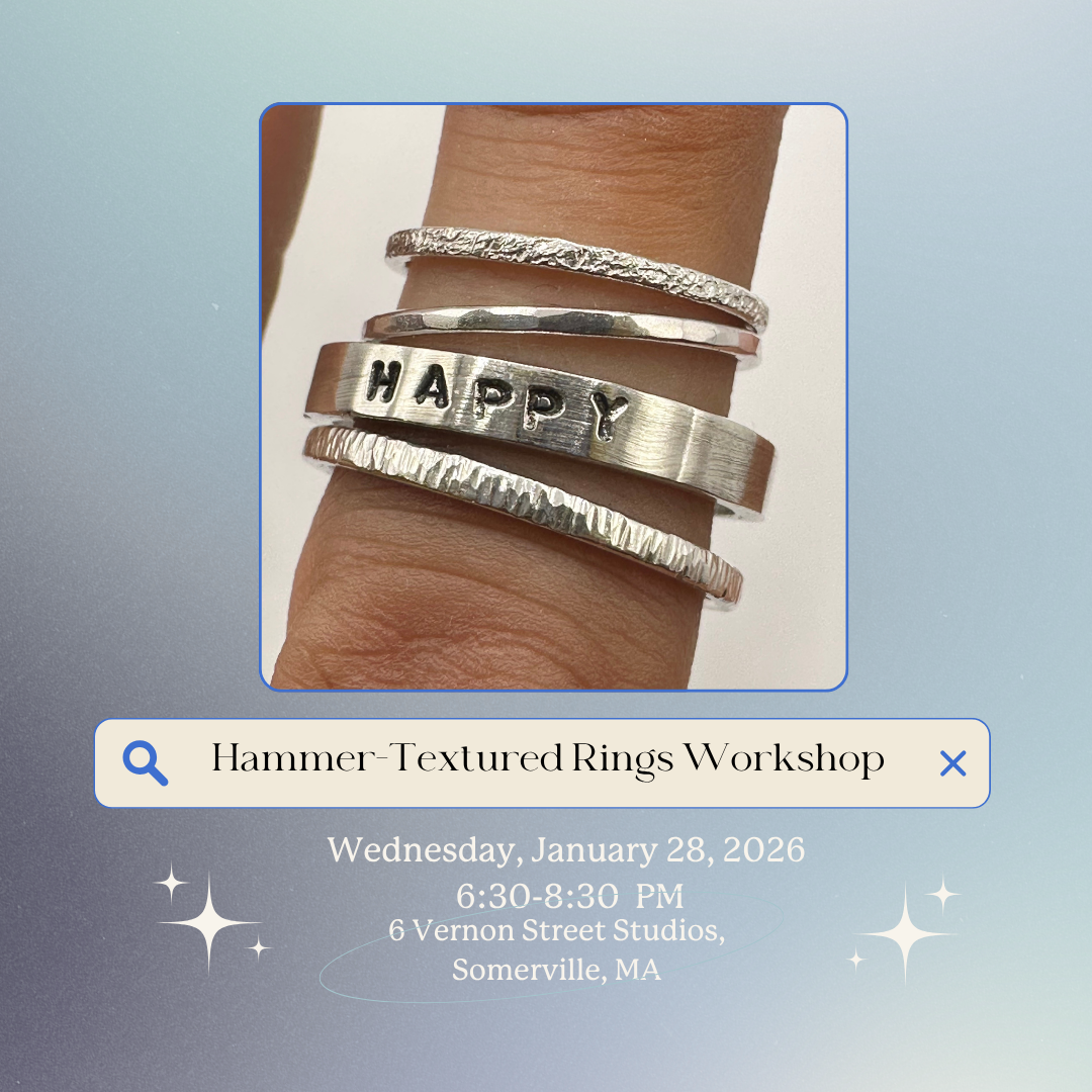 Jewelry Workshop: Hammer-Textured Silver Rings at VERNON STREET STUDIOS