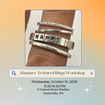 Load image into Gallery viewer, 10.14.26 Jewelry Workshop: Hammer-Textured Silver Rings at VERNON STREET STUDIOS
