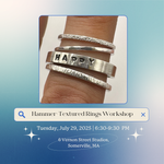 Load image into Gallery viewer, Jewelry Workshop: Hammer-Textured Silver Rings at VERNON STREET STUDIOS
