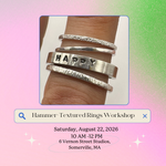 Load image into Gallery viewer, 8.22.26 Jewelry Workshop: Hammer-Textured Silver Rings at VERNON STREET STUDIOS

