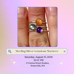 Load image into Gallery viewer, 8.15.26 Jewelry Workshop: Gemstone Stacking Rings at VERNON ST STUDIOS

