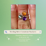 Load image into Gallery viewer, 3.12.26 Jewelry Workshop: Gemstone Stacking Rings at VERNON ST STUDIOS
