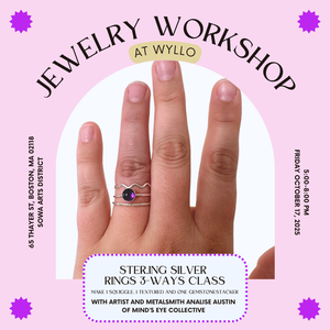 Jewelry Workshop: Sterling Silver Rings 3-Ways at WYLLO