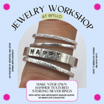 Load image into Gallery viewer, Jewelry Workshop: Hammer-Textured Silver Rings at WYLLO
