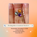 Load image into Gallery viewer, 11.11.26 Jewelry Workshop: Gemstone Stacking Rings at VERNON ST STUDIOS
