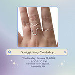 Load image into Gallery viewer, Jewelry Workshop: Silver Squiggle Rings at VERNON ST STUDIOS
