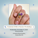 Load image into Gallery viewer, Jewelry Workshop: Gemstone Stacking Rings at VERNON ST STUDIOS
